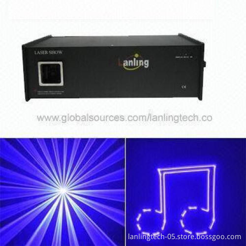 2,000mW CNI Blue Animation DJ Laser Light with DMX, Sound Active, PC Control
